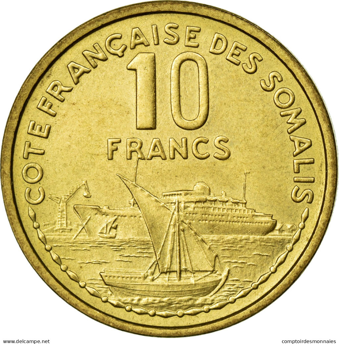 Monnaie, Côte Française Des Somalis, 10 Francs, 1965, Paris, FDC - Djibouti