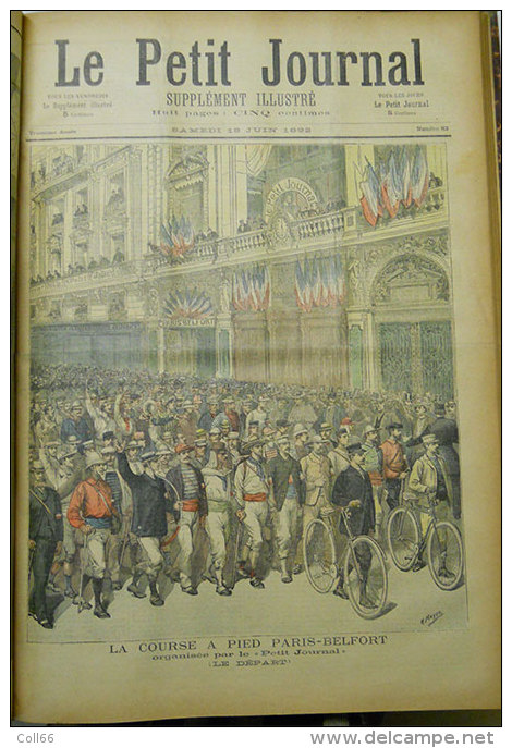 1892  relié 50 numéros Le petit journal Illustré Anarchiste Ravachol Garrot Expedition Coloniale Dahomey Manifs Russie