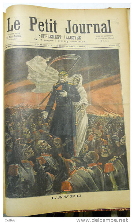 1892  relié 50 numéros Le petit journal Illustré Anarchiste Ravachol Garrot Expedition Coloniale Dahomey Manifs Russie