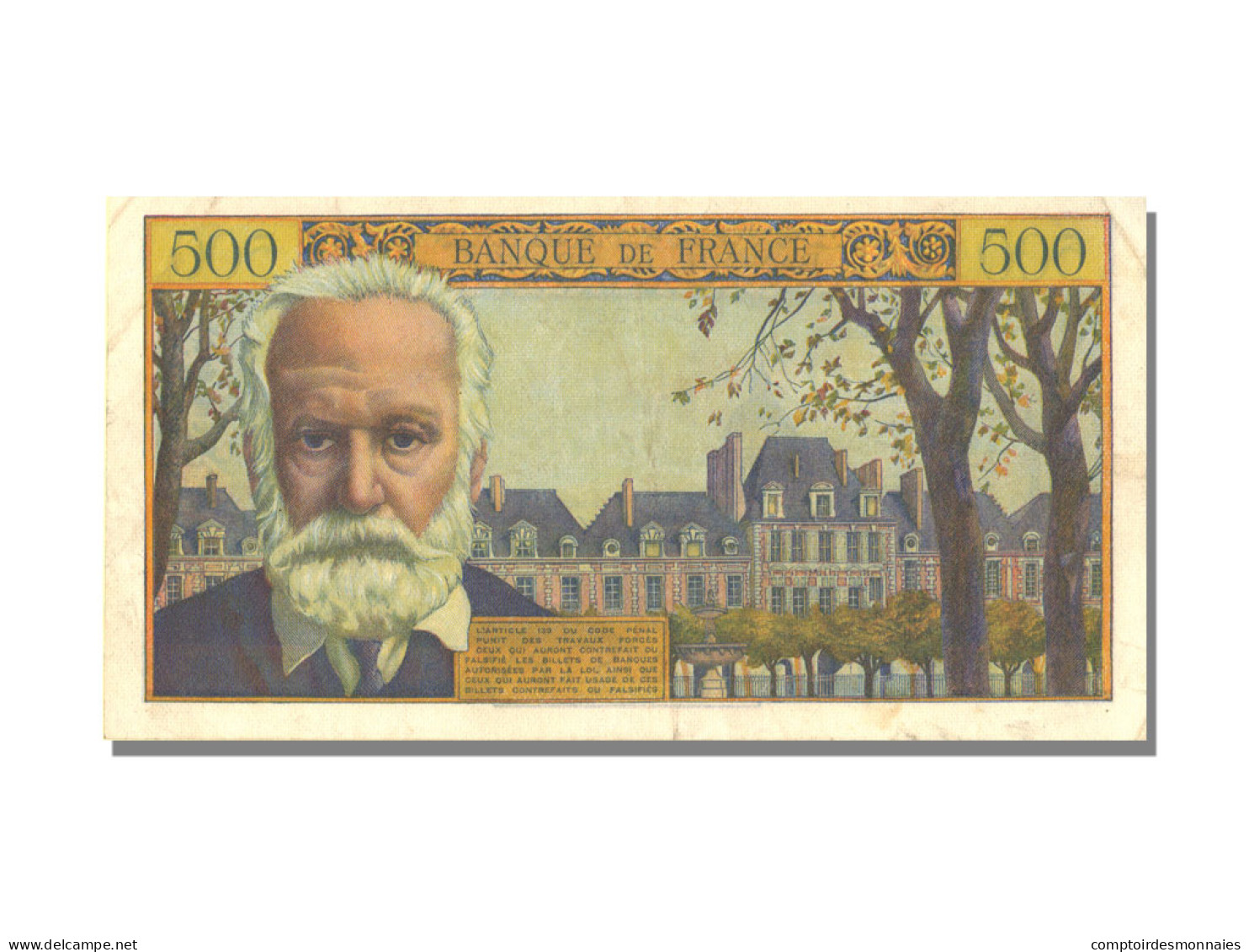 Billet, France, 500 Francs, 500 F 1954-1958 ''Victor Hugo'', 1958, 1958-02-06 - 500 F 1954-1958 ''Victor Hugo''