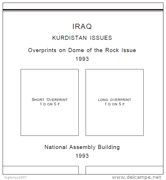 IRAQ STAMP ALBUM PAGES 1923-2011 (277 Pages) - Anglais