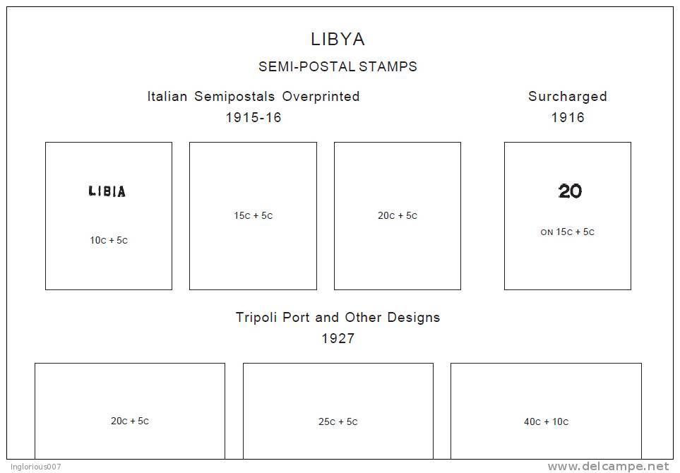 LIBYA STAMP ALBUM PAGES 1912-2011 (370 Pages) - Englisch