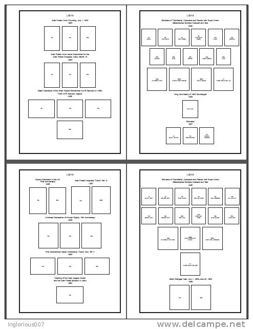 LIBYA STAMP ALBUM PAGES 1912-2011 (370 pages)