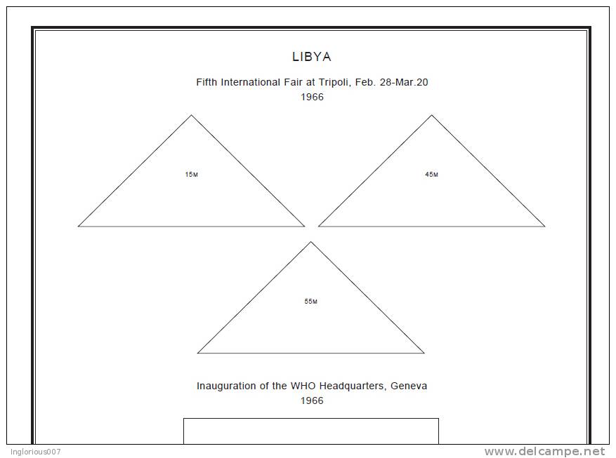 LIBYA STAMP ALBUM PAGES 1912-2011 (370 pages)