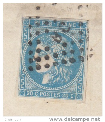 LAC N46R2 Ambulant Bordeaux-Cette - 1870 Bordeaux Printing