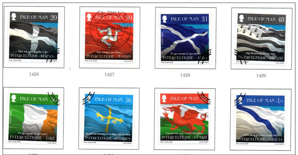 Isle Of Man Sc 1260-7 2008 Interceltic Music Festival Stamp Set Used - Man (Eiland)