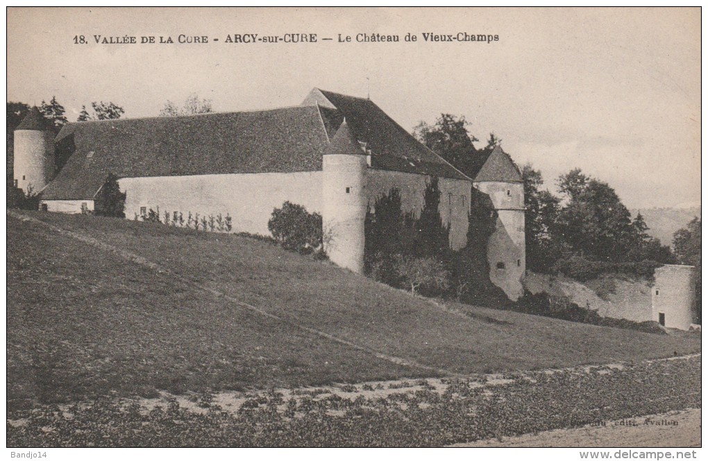 Arcy Sur Cure  - Chateau De Vieux-champs - Scan Recto-verso - Otros & Sin Clasificación