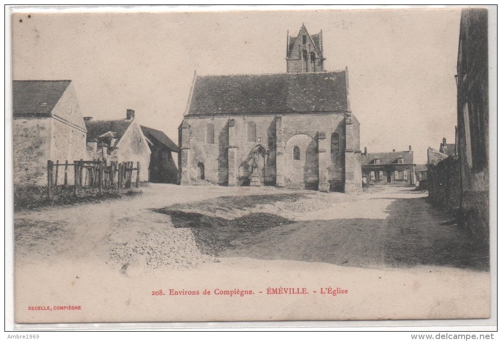 60  Environs De Compiégne - EMEVILLE - L ' Eglise - Autres & Non Classés