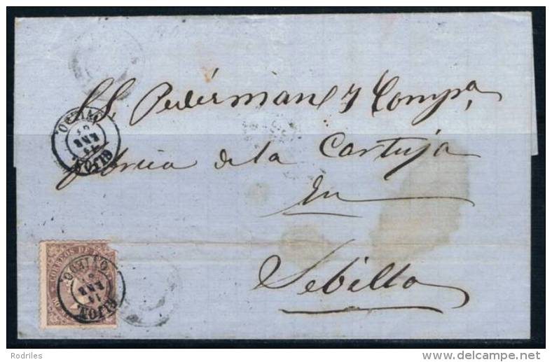 1869.- GIJÓN A SEVILLA - Cartas & Documentos