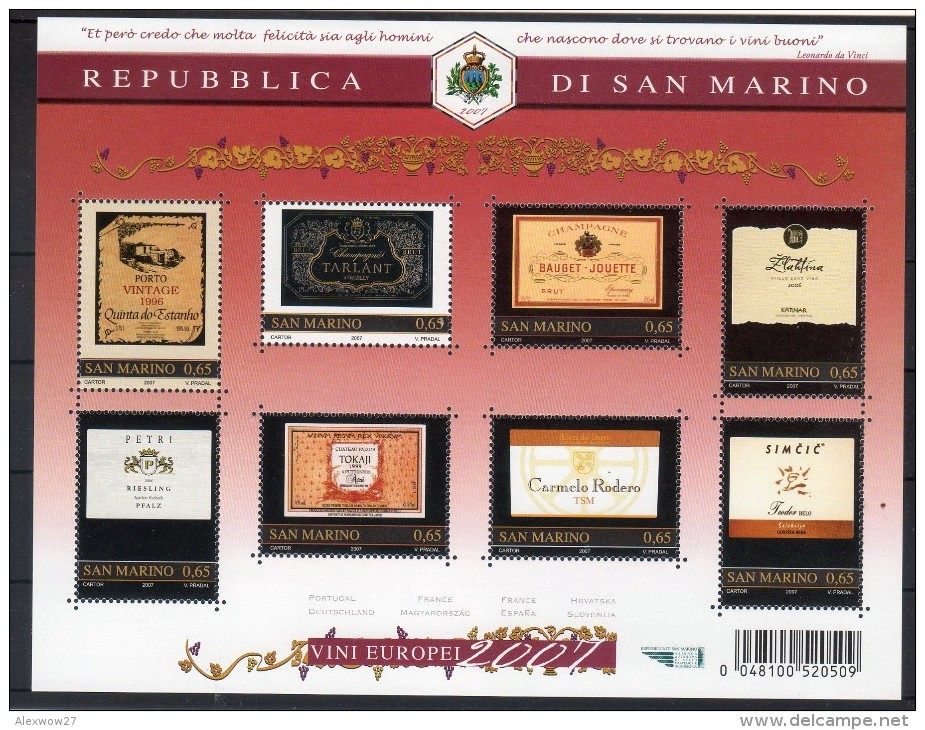 SAN MARINO  2007 -- Annata Completa + 4 BF  --- Complete FINE **MNH - Komplette Jahrgänge