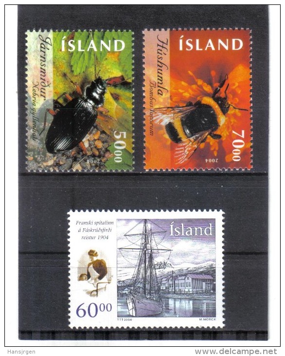 UPU1074  ISLAND  2004  Michl  1075/77  ZÄHNUNG Siehe ABBILDUNG - Unused Stamps