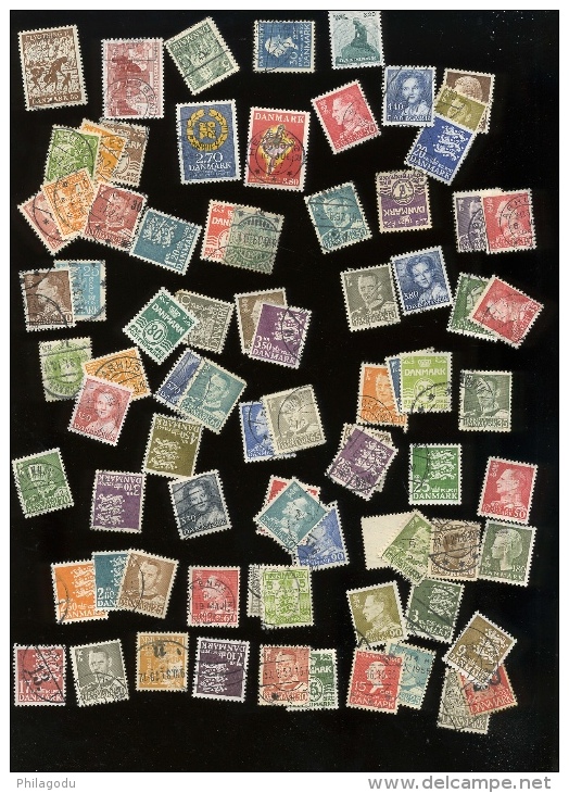 500   Différents DANMARK  Belle Qualité  Beaux Timbres Gravés - Sammlungen