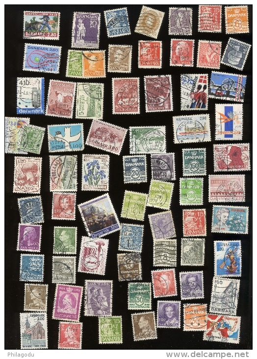 500   Différents DANMARK  Belle Qualité  Beaux Timbres Gravés - Sammlungen