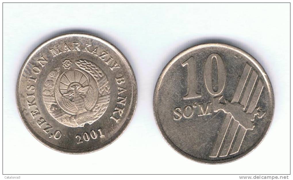 UZBEKISTAN -  10 Som  2001  KM14 - Uzbenisktán