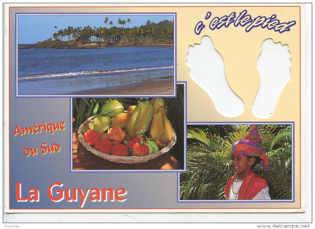 Guyane : Amérique Du Sud LA GUYANE C'est Le Pied (silouette) Multivues Créoles (neuve) - Autres & Non Classés