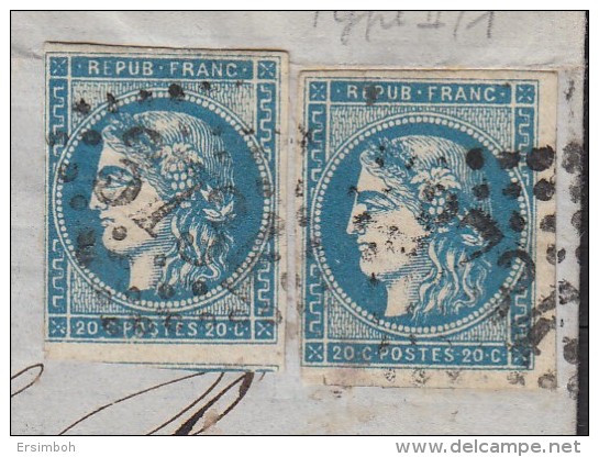 LAC 2X N45R1 Saint Malo- Morlaix - 1870 Bordeaux Printing