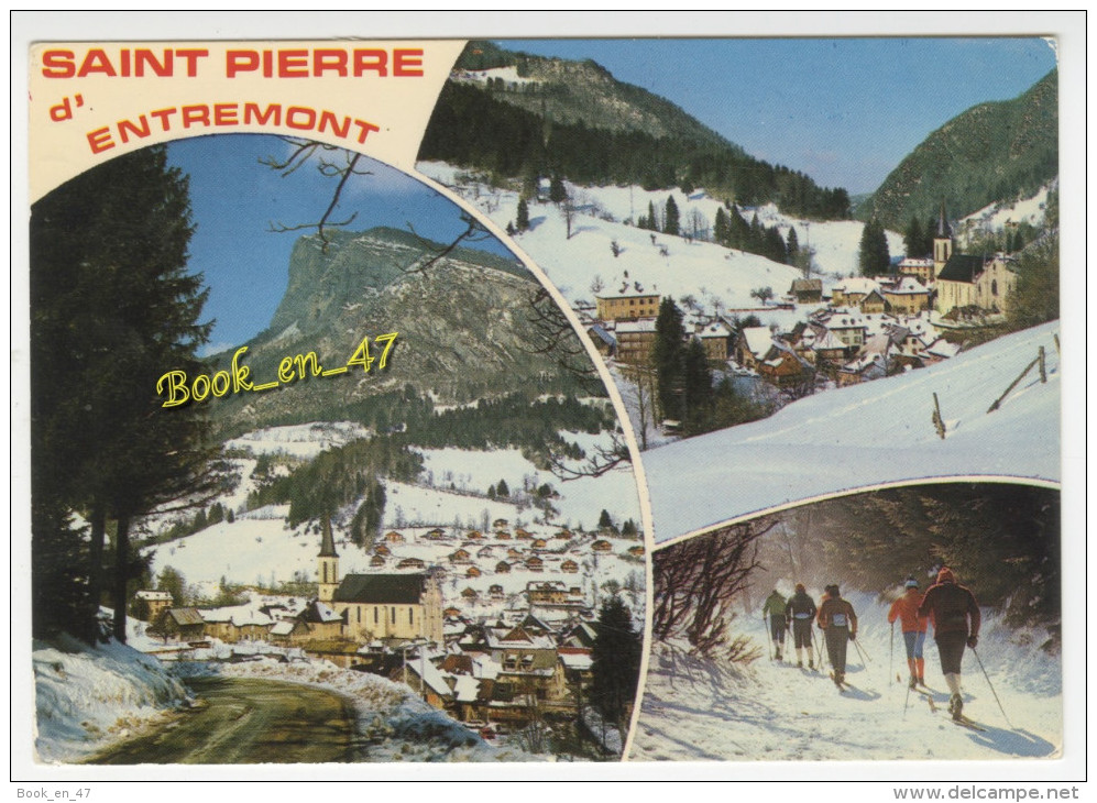 {62881} 38 Isère Saint Pierre D' Entremont , Multivues ; Divers Aspects , Animée , Neige , Skieurs - Saint-Pierre-d'Entremont