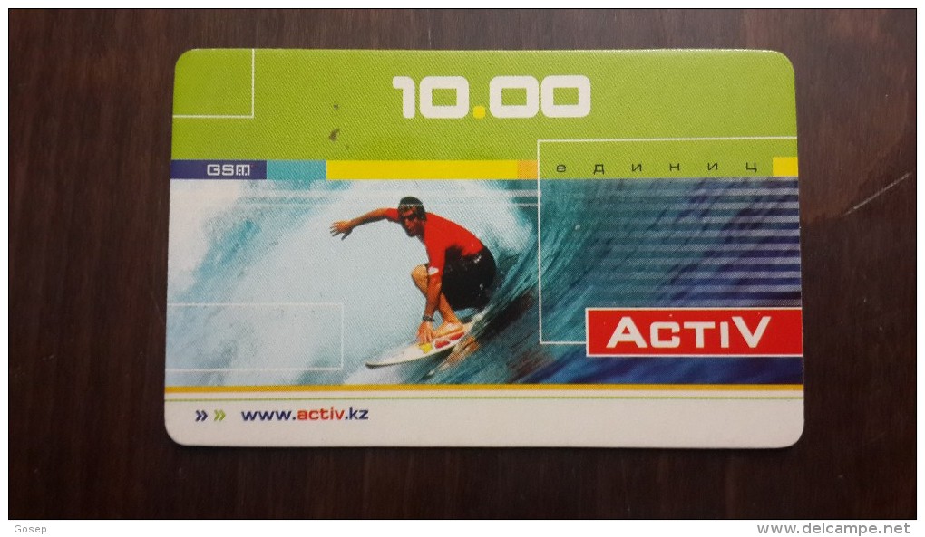 Kazakhstan-activ Prepiad Card 10units-3/2004-used+1card Prepiad Free - Kasachstan