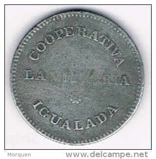 Moneda Cooperativa La Victoria, IGUALADA (Barcelona) 5 Pts, - Firma's