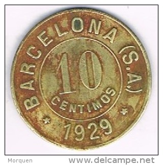 Moneda Cooperativa De Consumo Andresense. SAN ANDRES (Barcelona) 1928, 10 Cts - Professionals/Firms