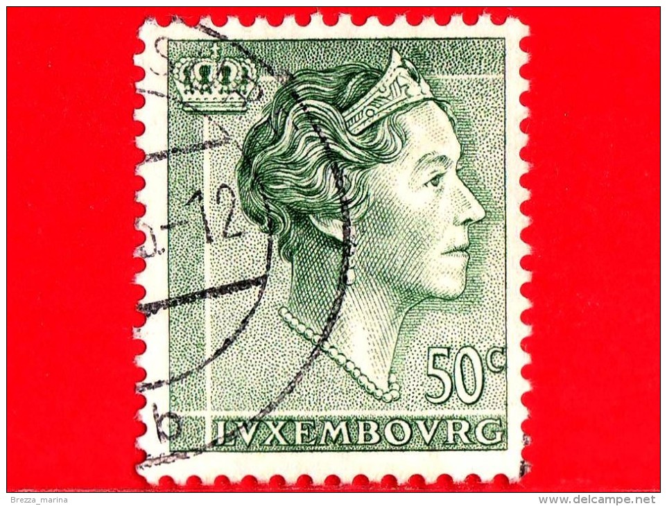 LUSSEMBURGO - Usato - 1960 - Profilo Della Granduchessa Carlotta Che Indossa Tiara E Perle (rivolto Verso Destra) - 50 - Typ Diadem