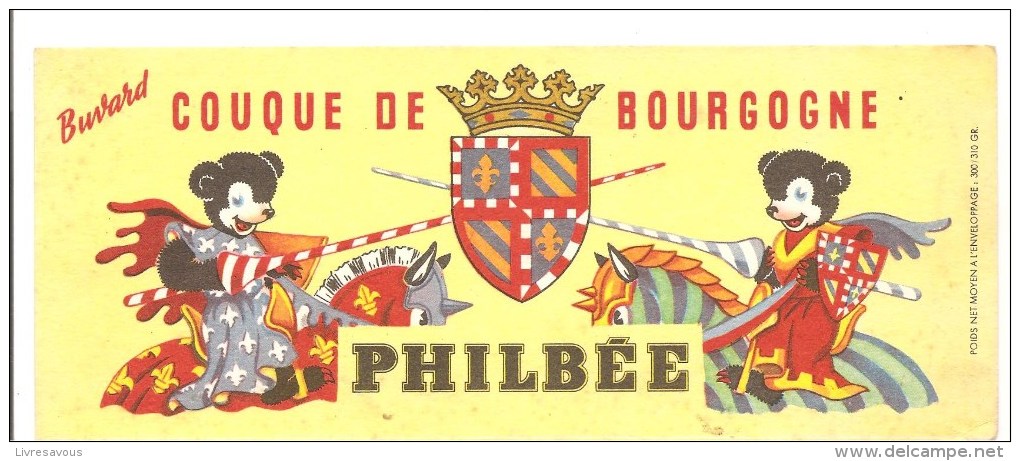 Buvard PHILBEE COUQUE DE BOURGOGNE Les Chevaliers - Pan De Especias