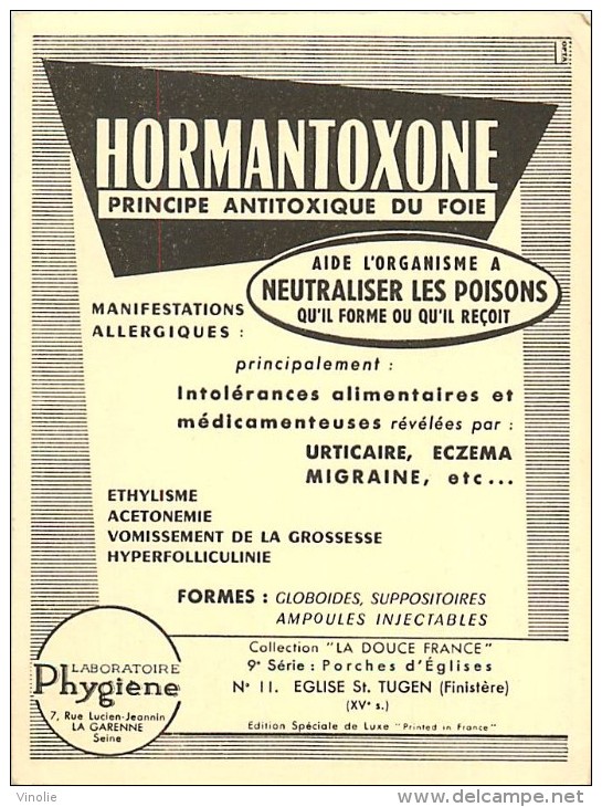 B16-0453  : PUBLICITE PHARMACEUTIQUE EGLISE DE SAINT TUGEN - Autres & Non Classés