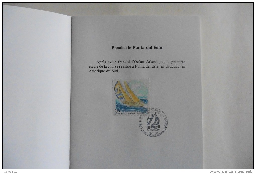 Livret De Bord Philatélique N° 190 ::1 Er Jour Maxi Ketch La Poste Whitbread 1993-94 - Autres & Non Classés