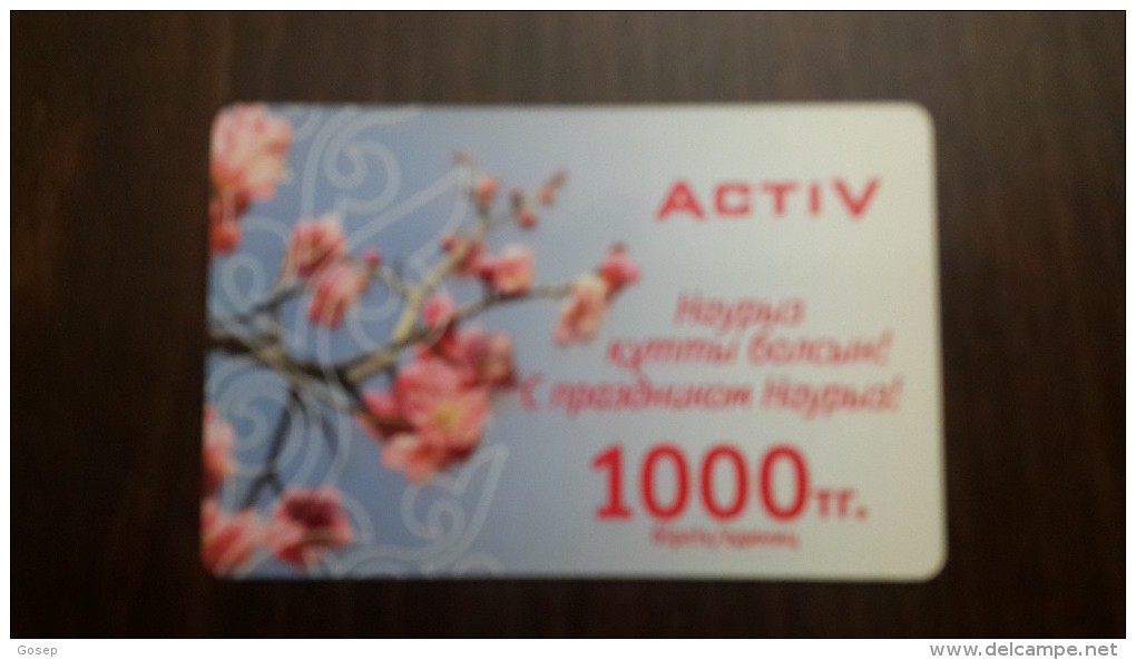 Kazakhstan-activ Prepiad Card-1000-mint+1card Prepiad Free - Kazakhstan