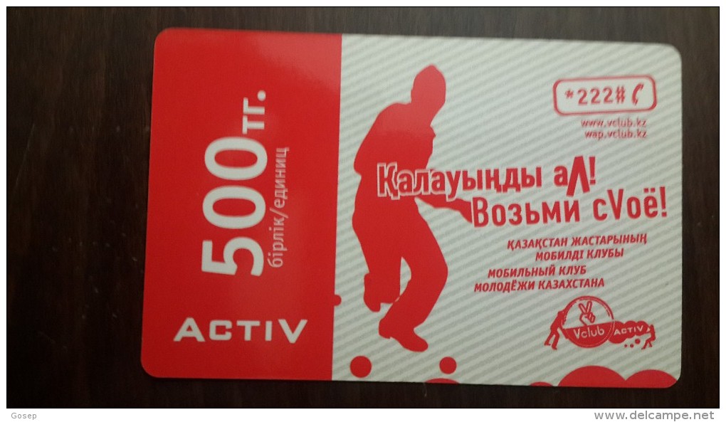 Kazakhstan-activ Prepiad Card-(500)-mint Card+1card Prepiad Free - Kasachstan