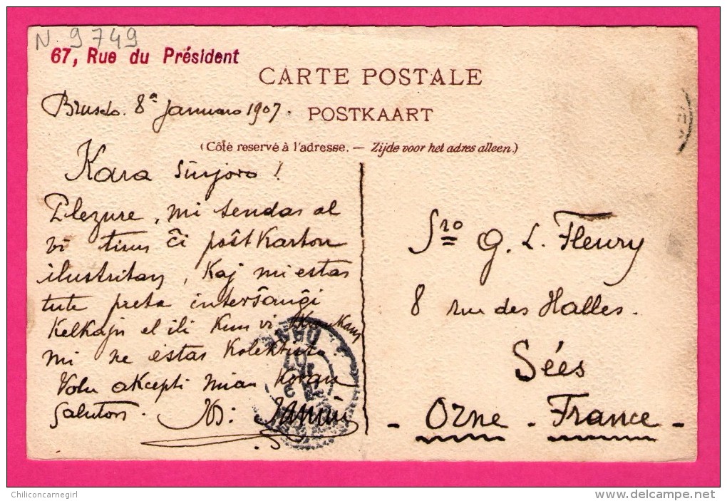 Lithographie J.L. GOFFART - La Roche - Route Vers Le Hérou - Animée - Dessin F. RANOT - 1907 - 67, Rue Du Président - La-Roche-en-Ardenne