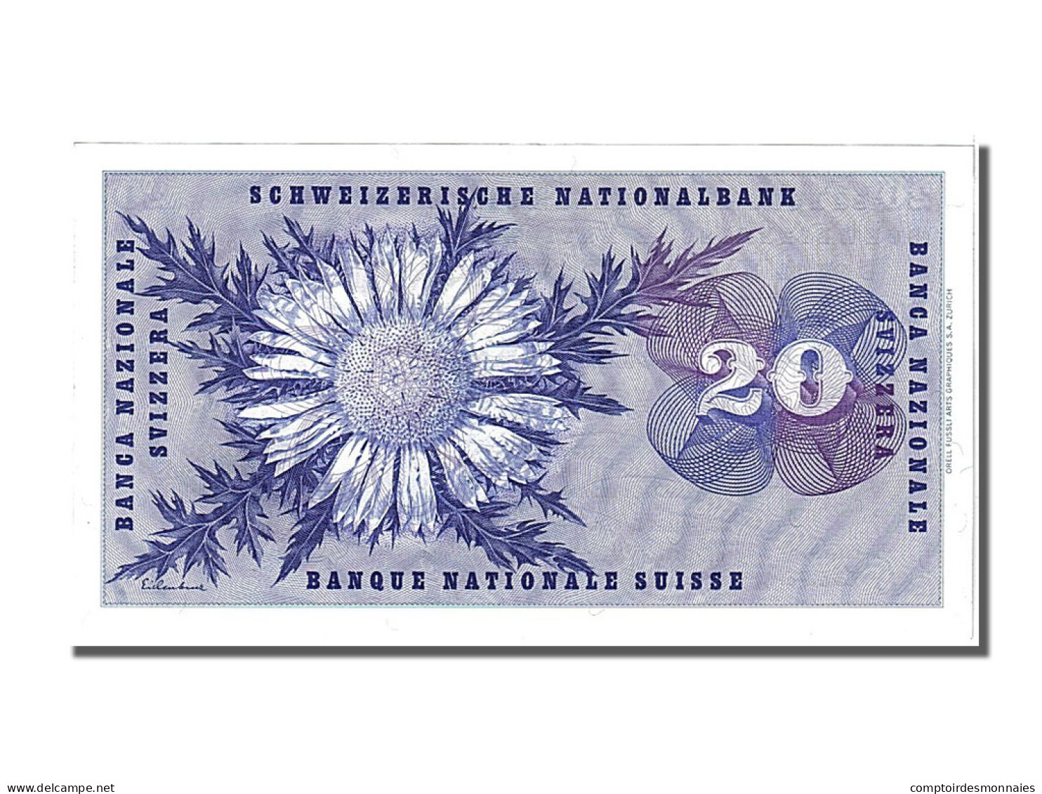 Billet, Suisse, 20 Franken, 1974, 1974-02-07, NEUF - Suiza