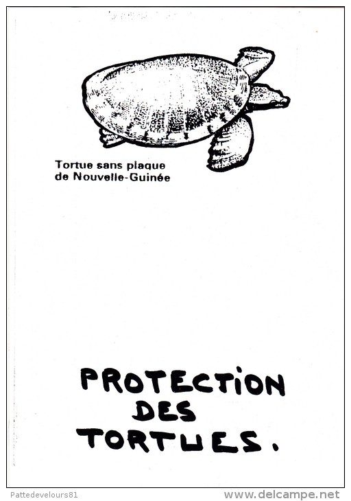 CPM Protection Des Tortues Tortue Sans Plaque De Nouvelle Guinée Turtle Tortoise Protection Animale Animal Welfare - Schildpadden