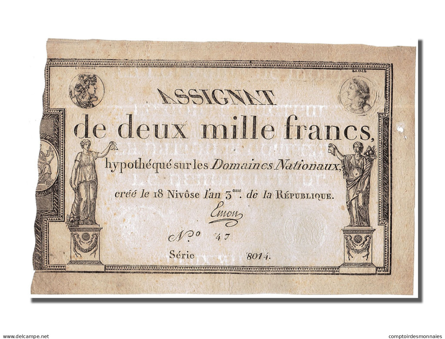 Billet, France, 2000 Francs, 1795, Emon, SUP, KM:A81, Lafaurie:176 - Assignats & Mandats Territoriaux