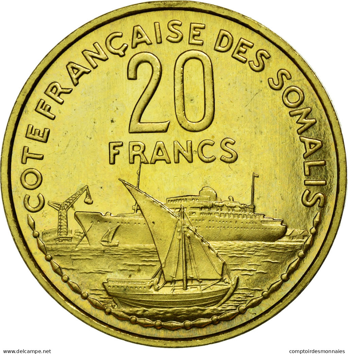 Monnaie, Côte Française Des Somalis, 20 Francs, 1952, Paris, FDC - Gibuti