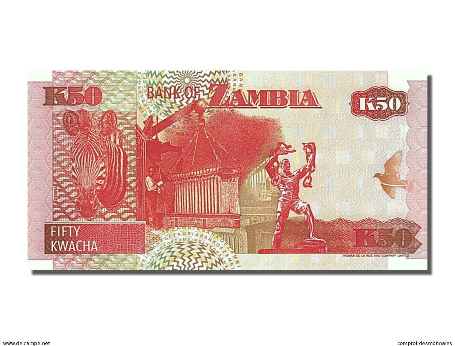 Billet, Zambie, 50 Kwacha, 1992, NEUF - Zambie