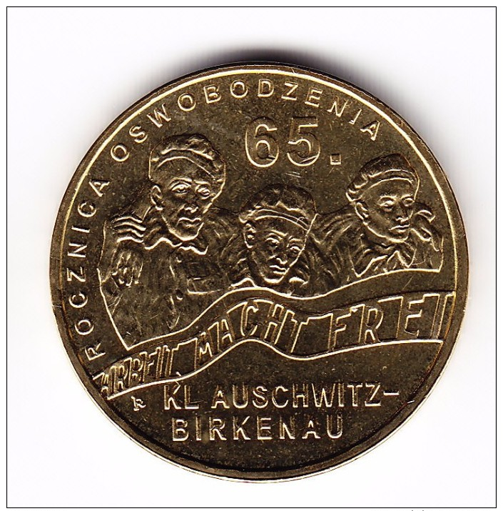 2010 Poland KL Auschwitz-Birkenau Commemorative 2 Zloty Coin - Polen