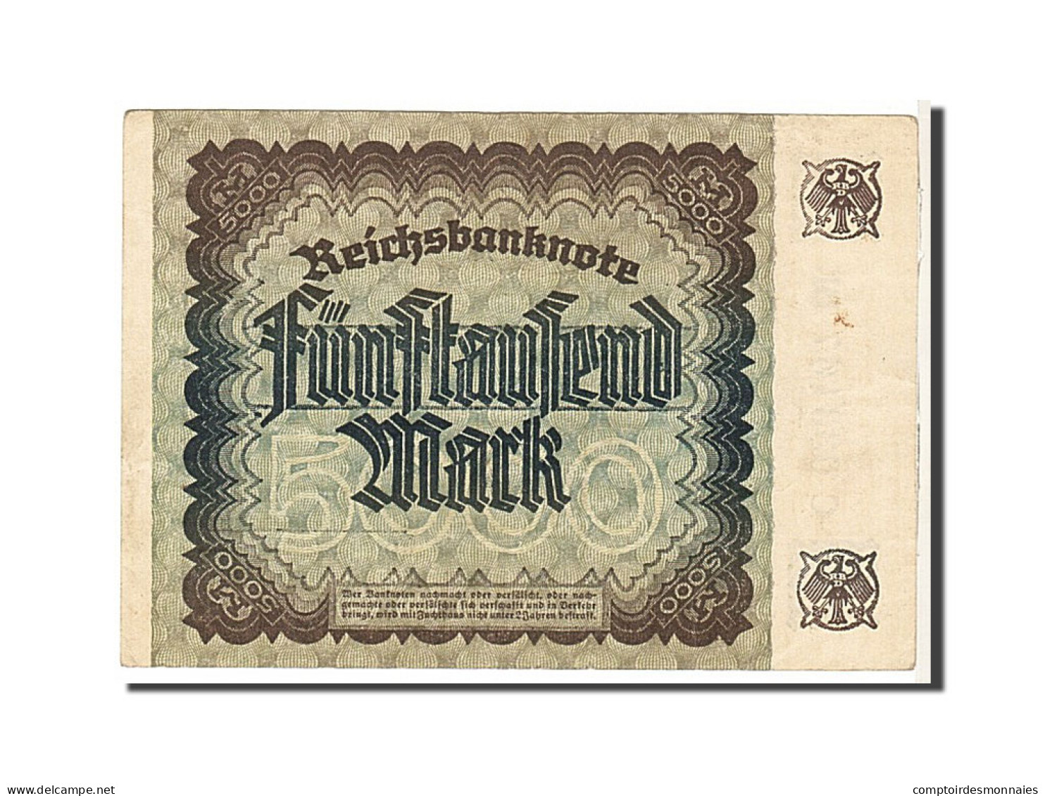 Billet, Allemagne, 5000 Mark, 1922, KM:81c, TTB - 5000 Mark