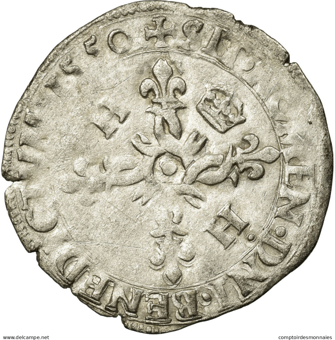 Monnaie, France, Douzain, 1550, La Rochelle, TTB, Billon, Duplessy:997 - 1547-1559 Henri II