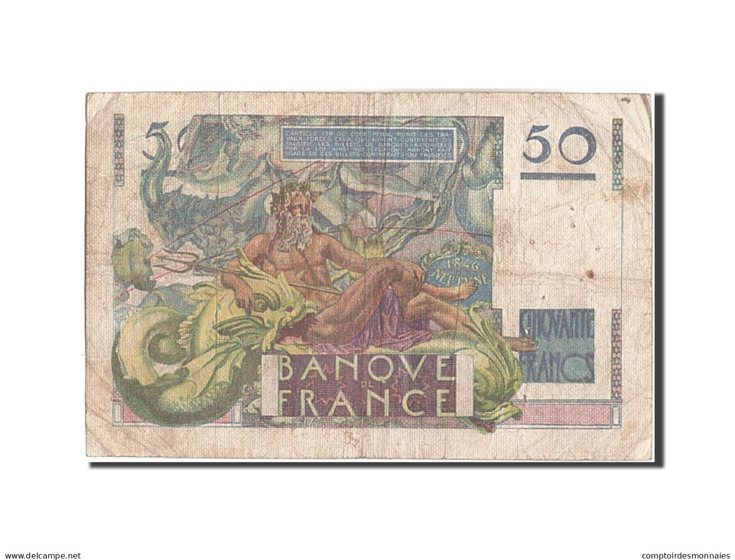 Billet, France, 50 Francs, 50 F 1946-1951 ''Le Verrier'', 1946, 1946-10-03, TB - 50 F 1946-1951 ''Le Verrier''