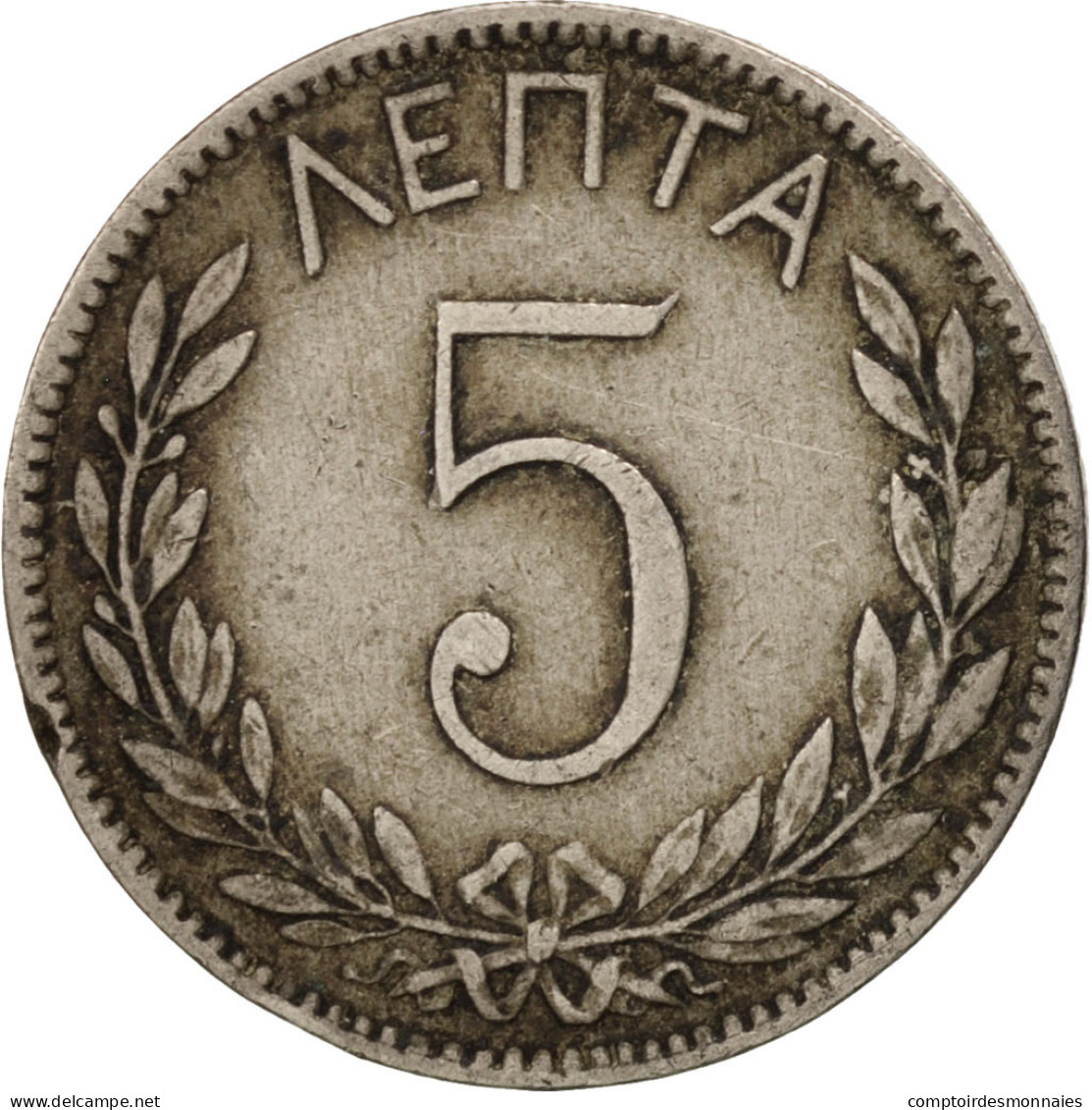 Monnaie, Grèce, George I, 5 Lepta, 1894, Paris, TTB, Copper-nickel, KM:58 - Grèce