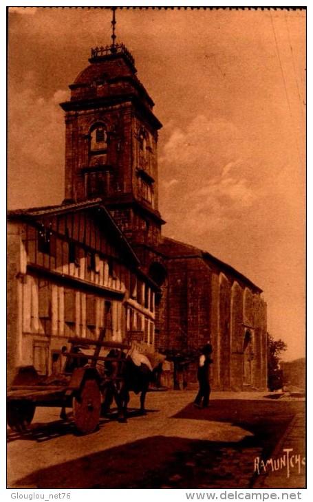 64-EGLISE D'URRUGNE...CPA ANIMEE - Urrugne