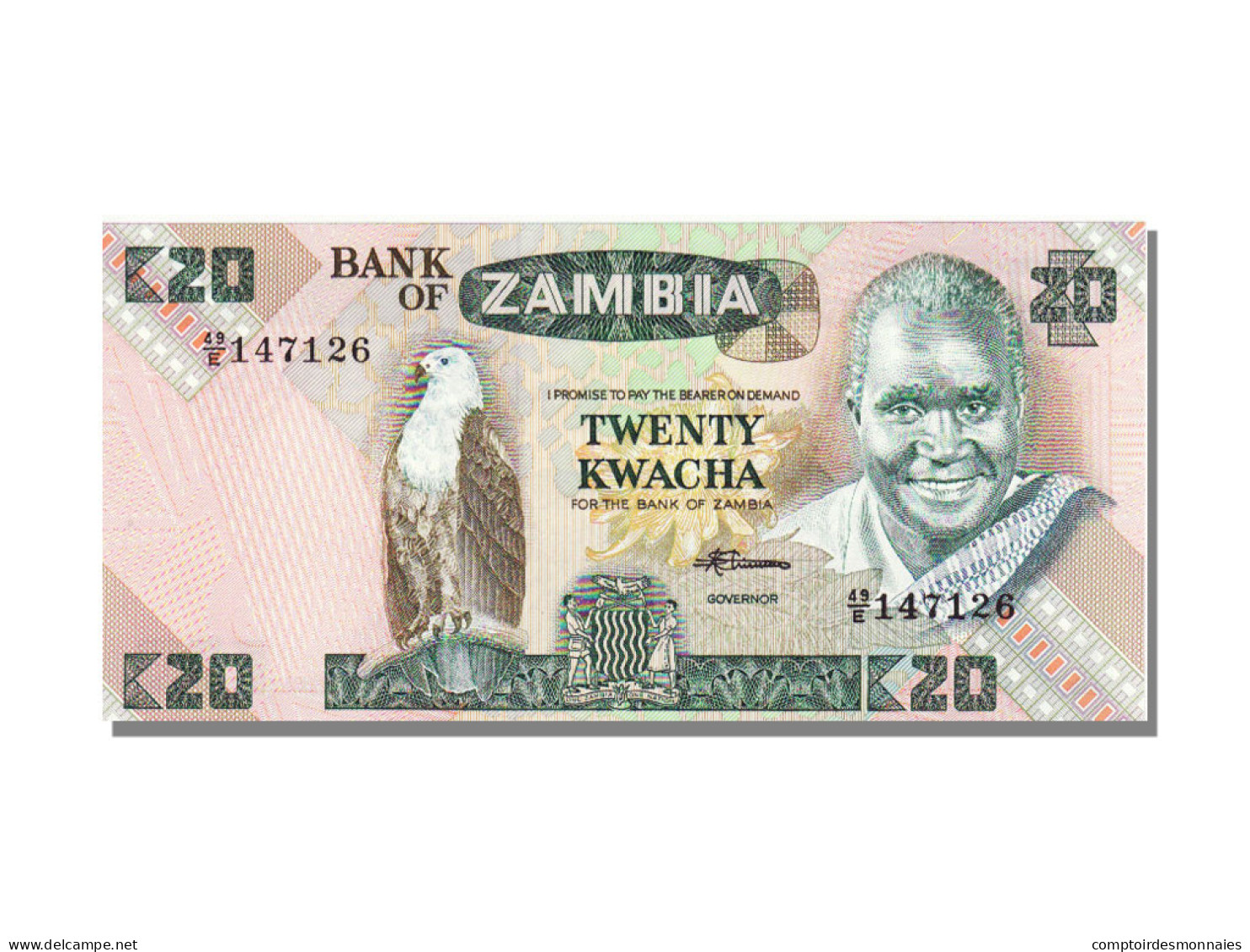 Billet, Zambie, 20 Kwacha, NEUF - Zambie