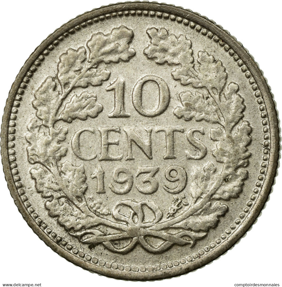 Monnaie, Pays-Bas, Wilhelmina I, 10 Cents, 1939, SUP+, Argent, KM:163 - 10 Cent