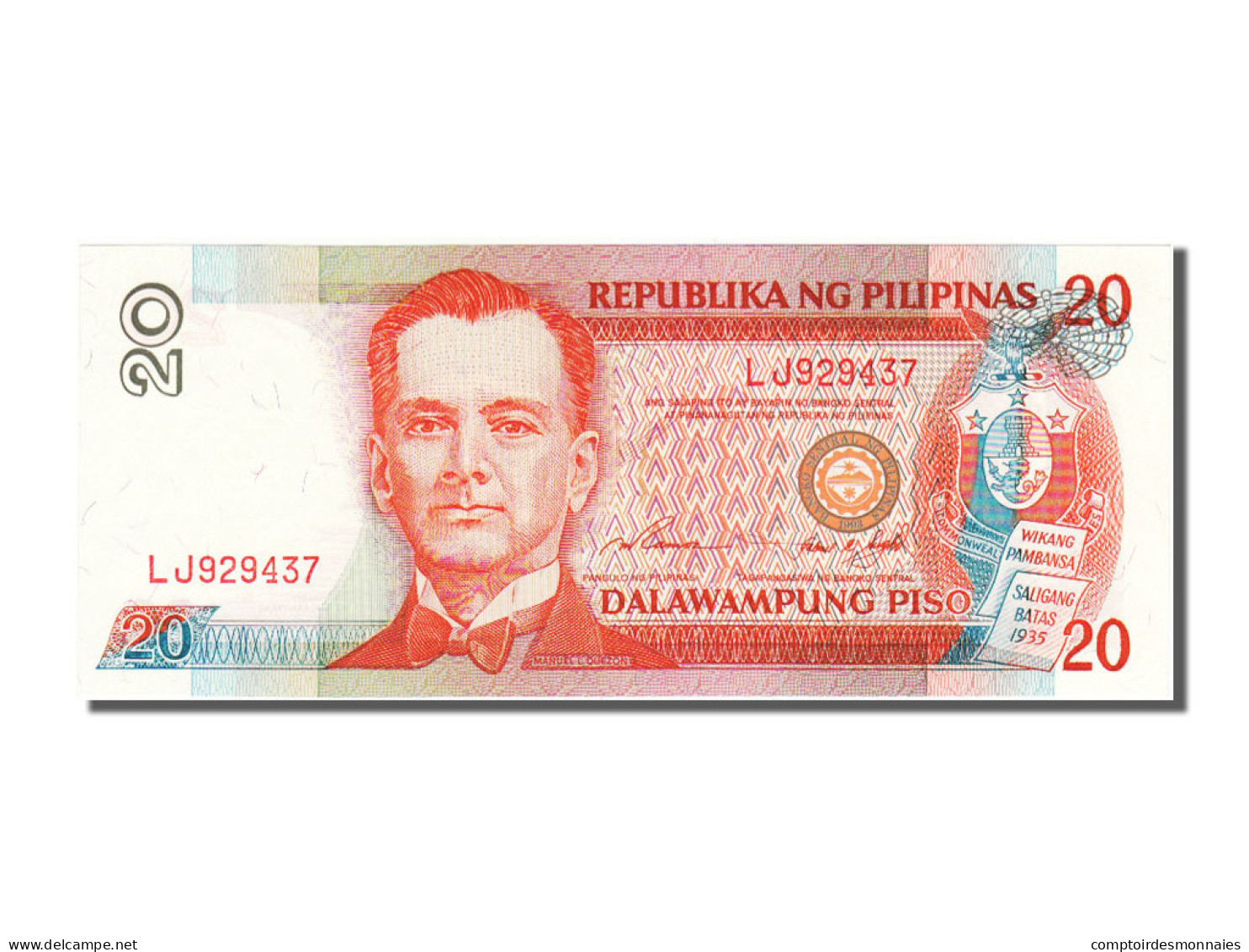 Billet, Philippines, 20 Piso, 1997, NEUF - Philippines