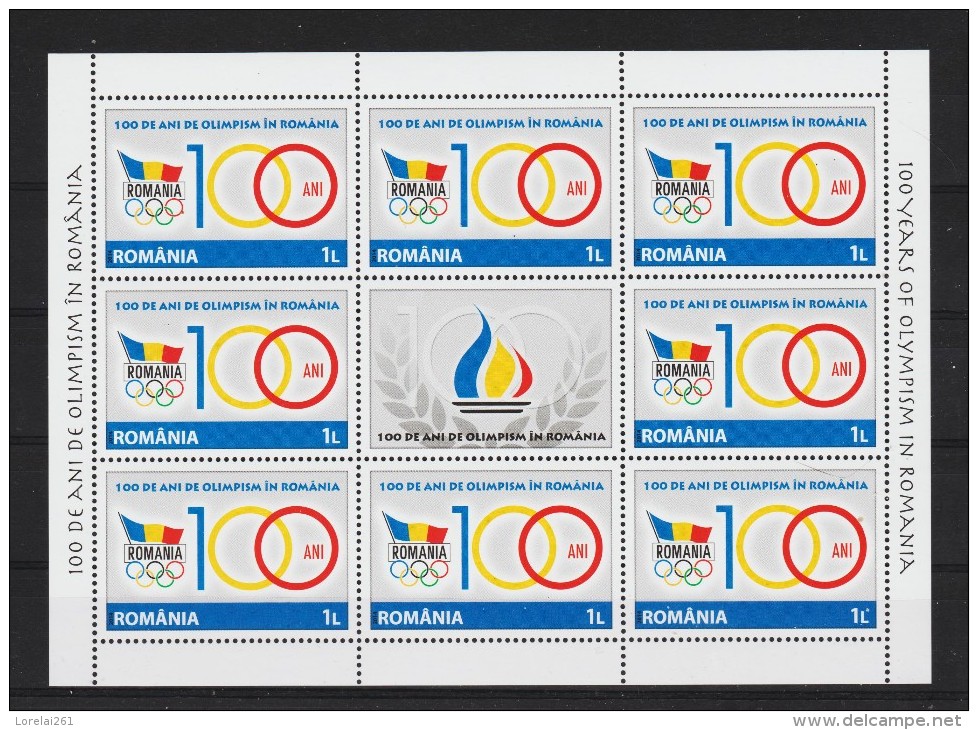 100 Ani De Olimpism In Romania - Blocks & Kleinbögen