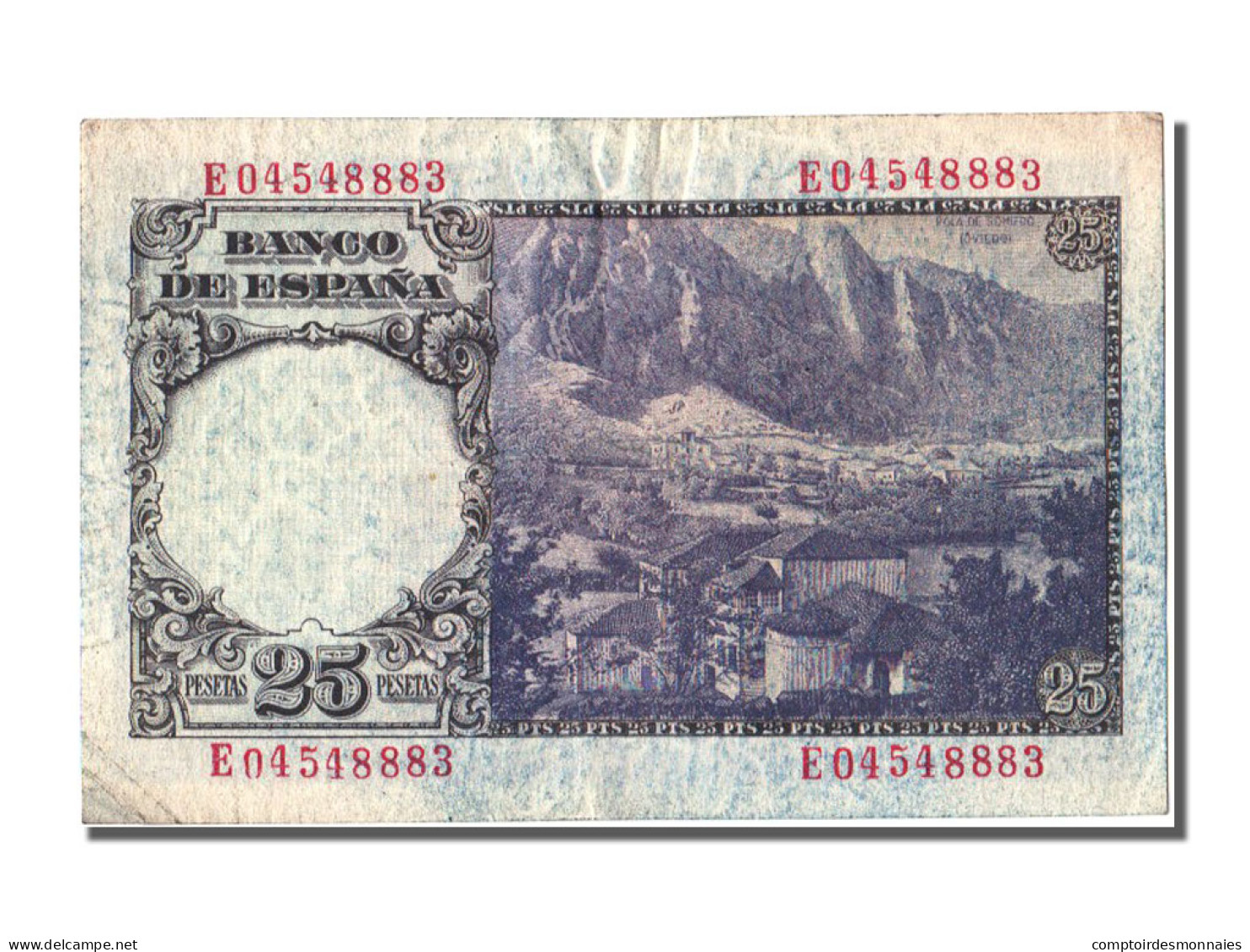 Billet, Espagne, 25 Pesetas, 1946, 1946-02-19, B - 25 Pesetas