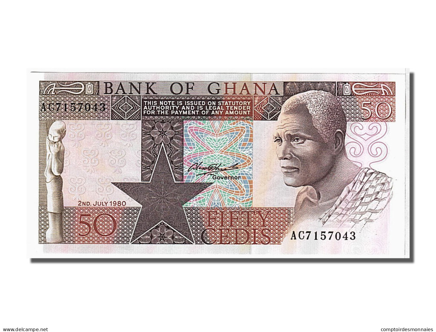 Billet, Ghana, 50 Cedis, 1980, 1980-07-02, NEUF - Ghana