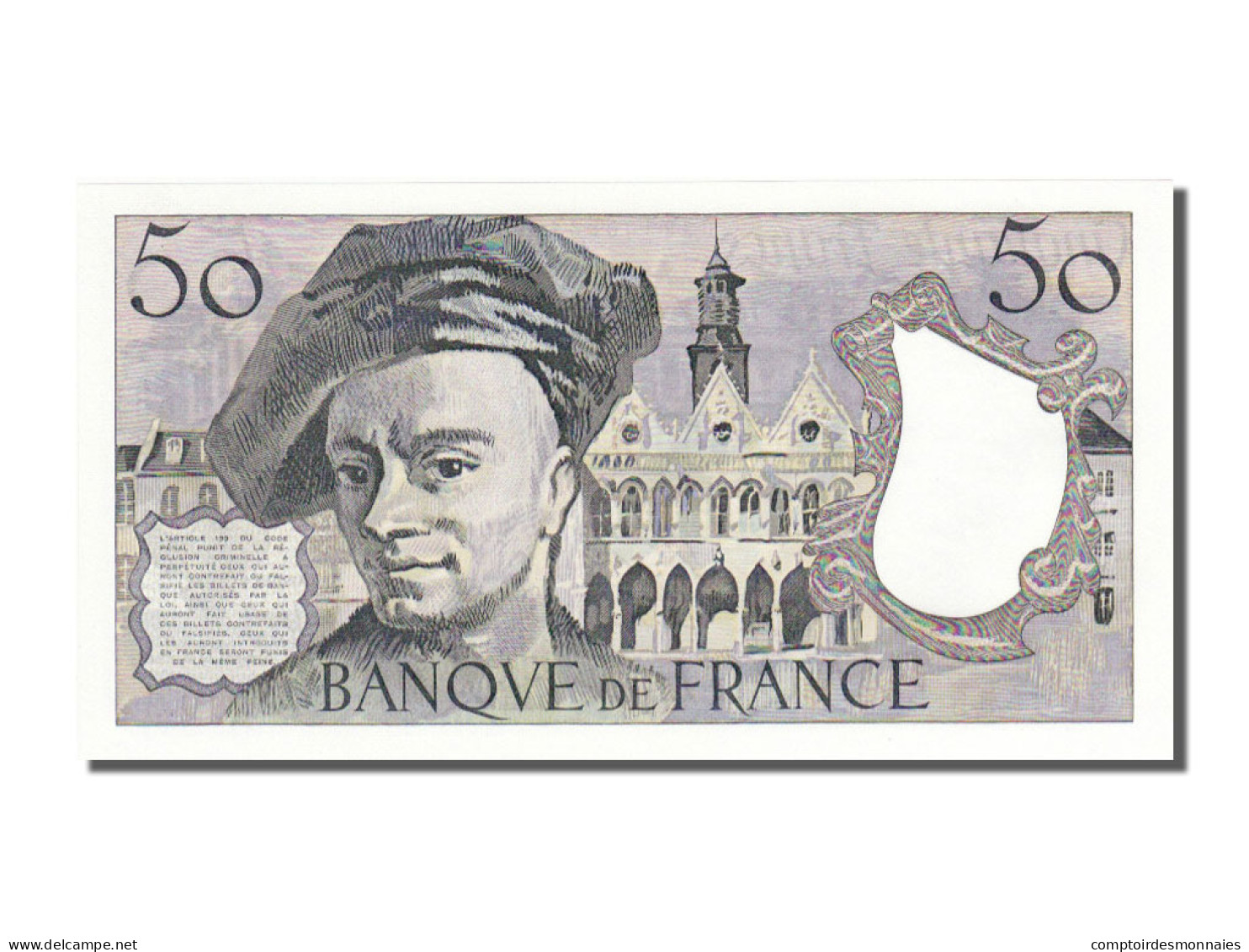 Billet, France, 50 Francs, 50 F 1976-1992 ''Quentin De La Tour'', 1976, NEUF - 50 F 1976-1992 ''quentin De La Tour''