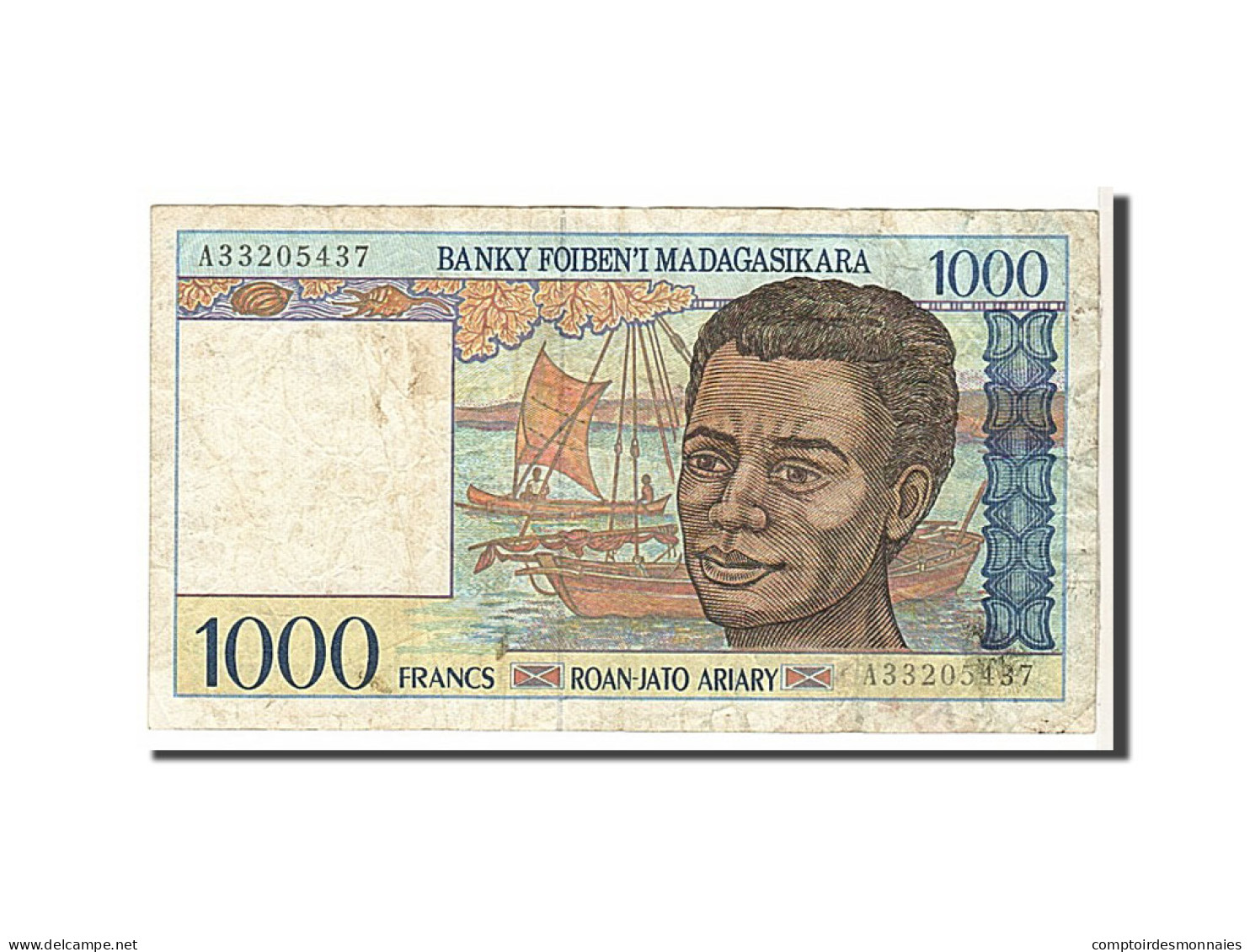 Billet, Madagascar, 1000 Francs = 200 Ariary, 1994, KM:76a, TB - Madagaskar